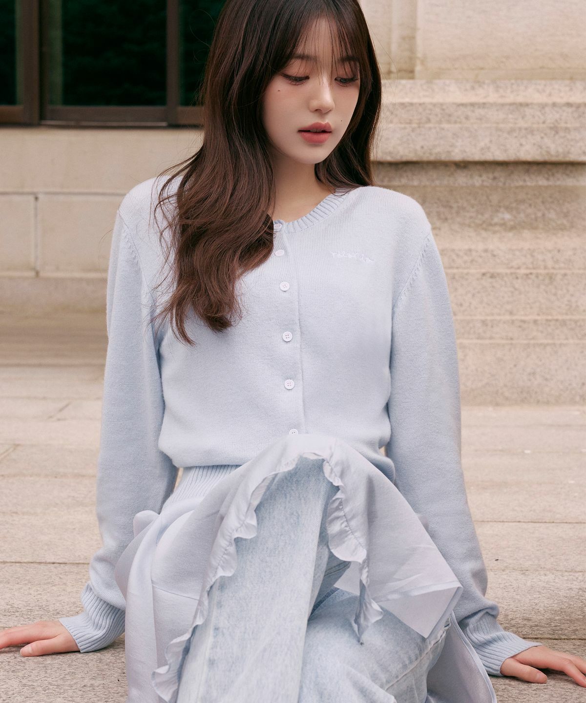 ROLAROLA CASHMERE BLENDED BASIC CARDIGAN