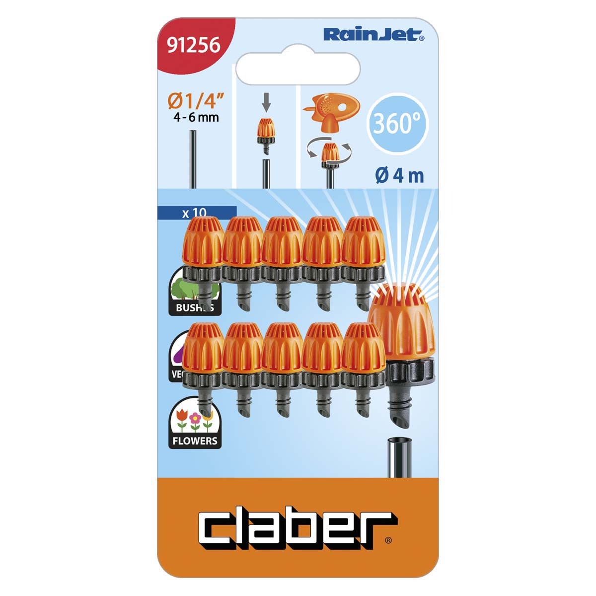 意大利"CLABER" 1/4" 360度迷你灑水器-[91256]