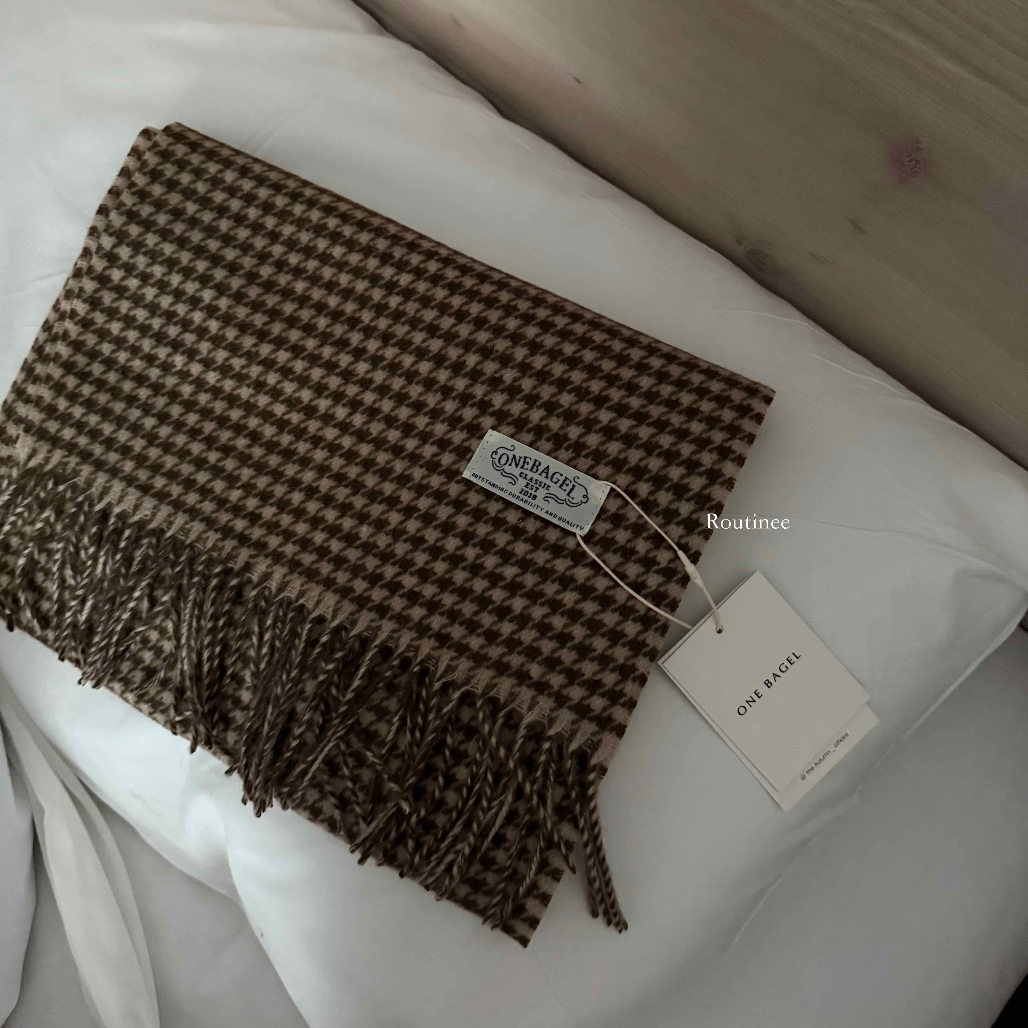 🇰🇷100%羊毛千鳥格圍巾