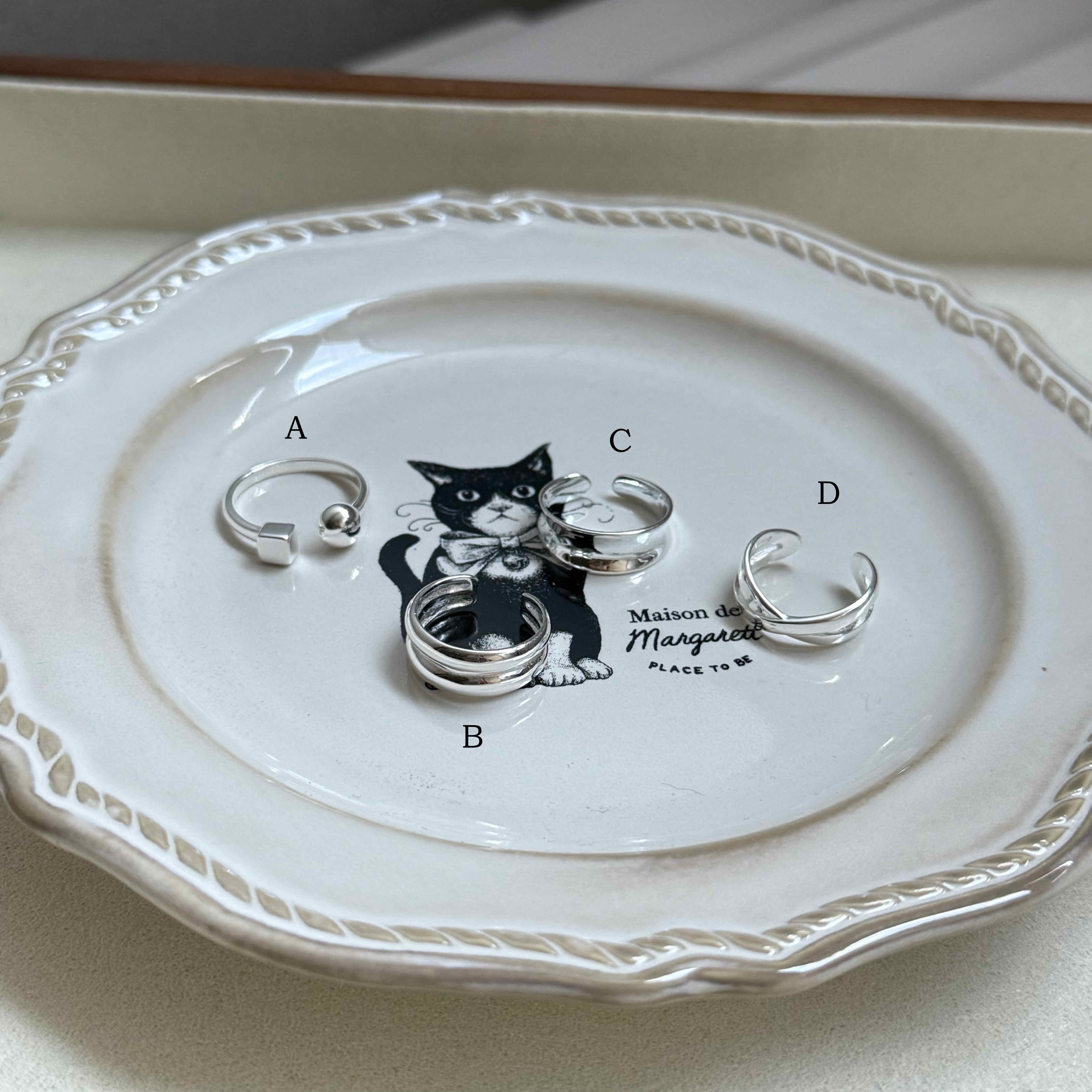 🇰🇷925 silver 厚磅寬尾戒｜4 style