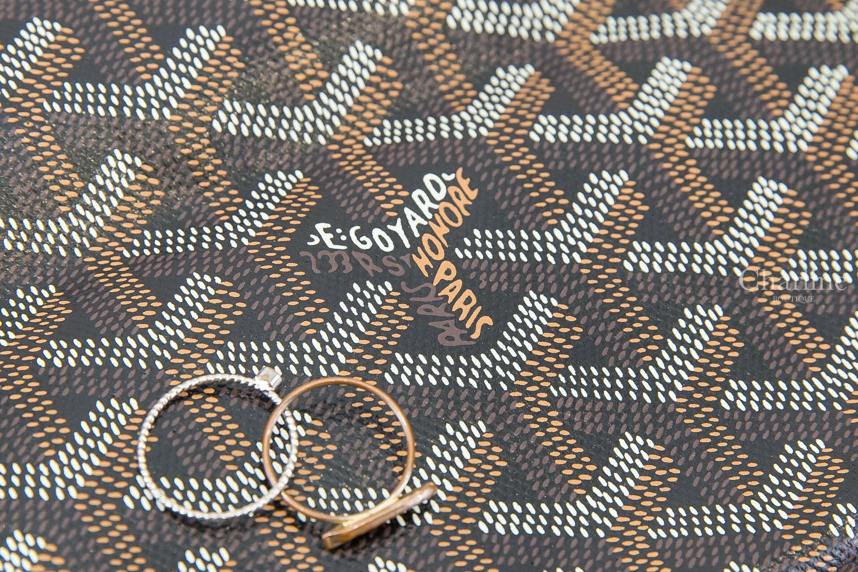 Goyard Saint Léger Backpack 黑色帆布小牛皮同色提把黃色內裡手提後背包