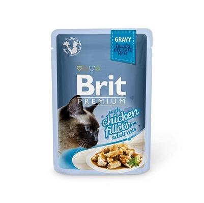 捷克 Brit 自然精選系列 貓濕糧 雞肉配肉汁85g【原箱24包】