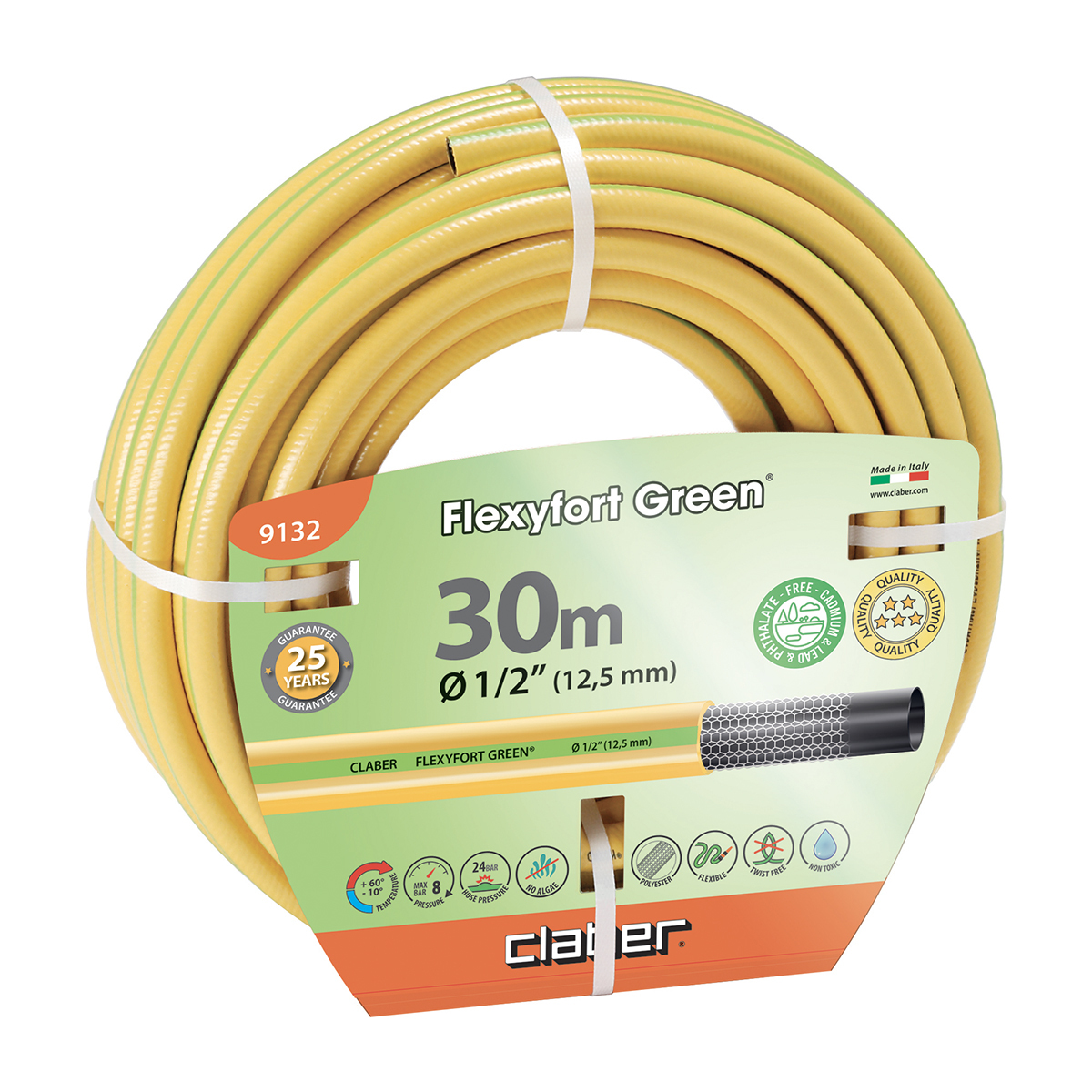 意大利"CLABER" 黃色花園喉1/2"X30M-[9132]