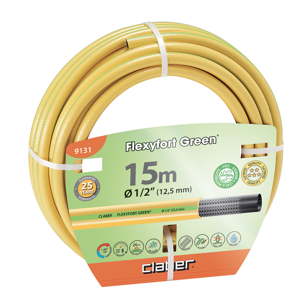 意大利"CLABER" 黃色花園喉1/2"X15M-[9131]