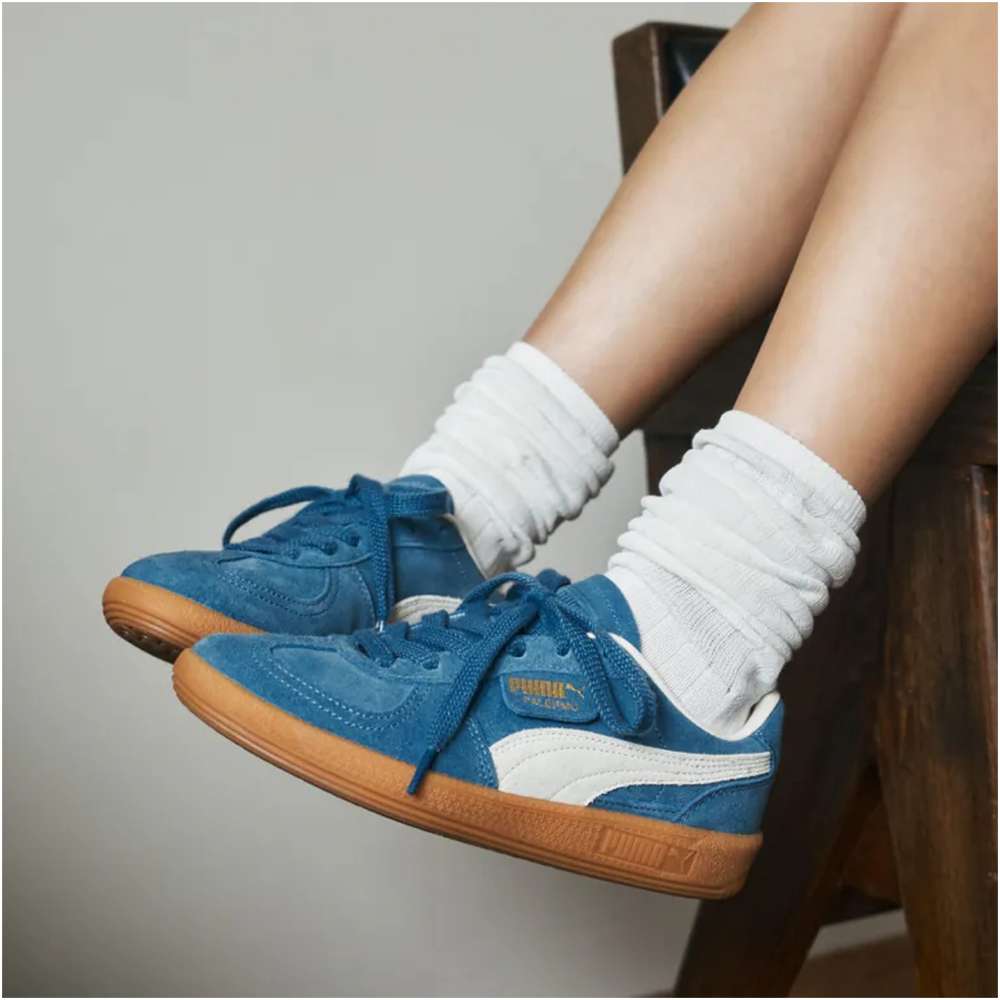 聯名款 PUMA PALERMO x ATMOS BAGGAGE BLUE HORIZON-FROSTED IVORY 麂皮藍色 401631-01