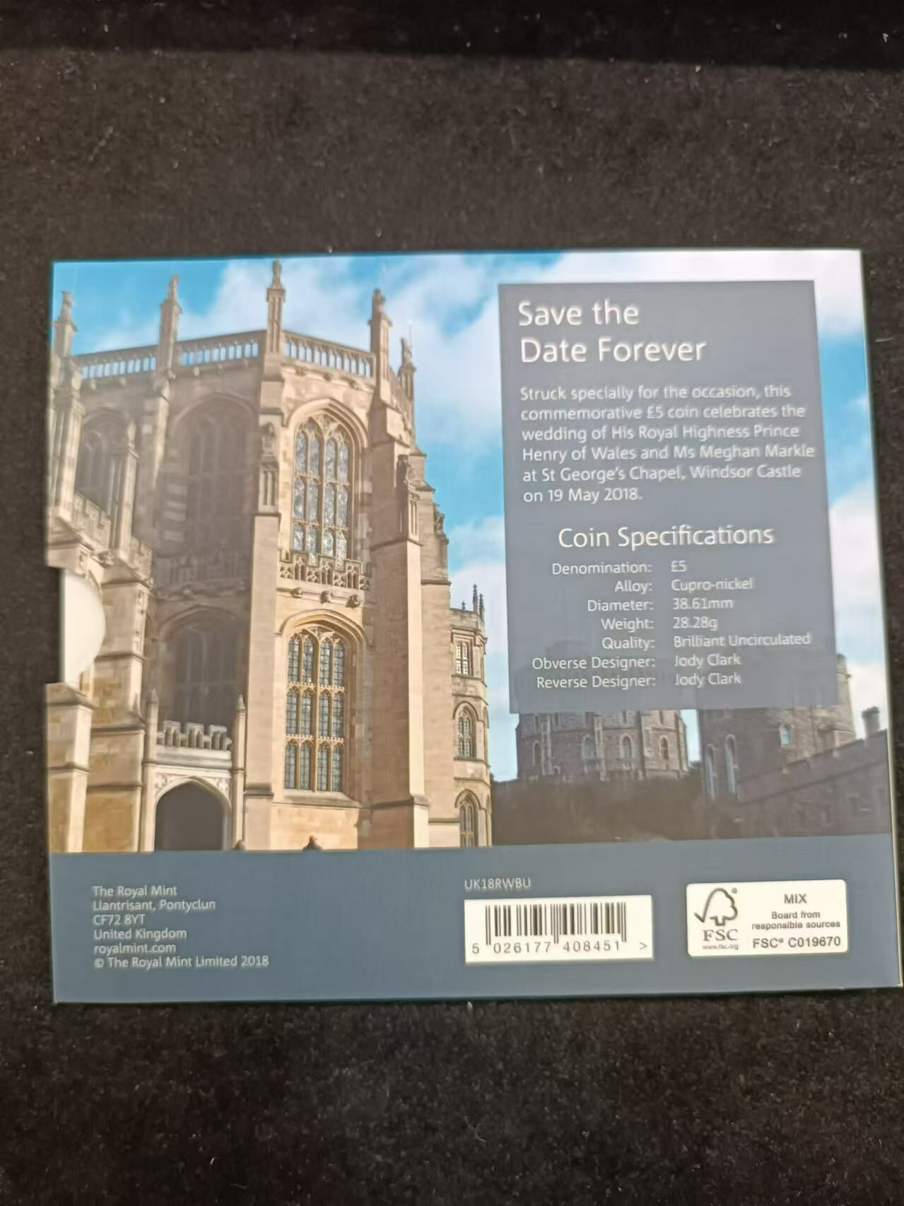 2018英國皇室婚禮紀念幣