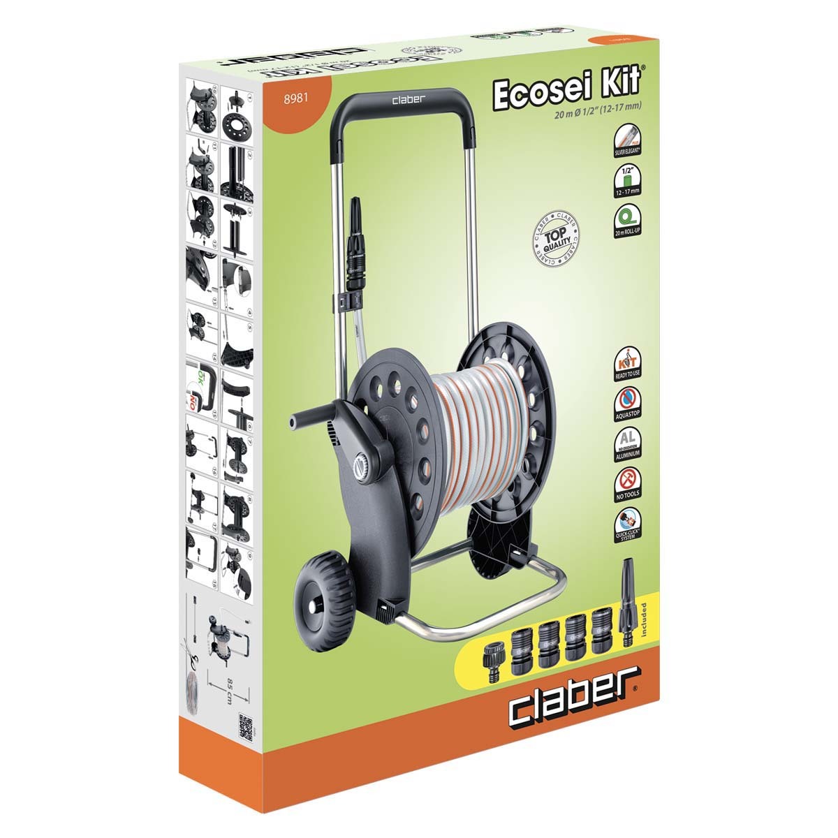 意大利"CLABER" 流動式水喉轆連喉1/2"X20M-[8981]