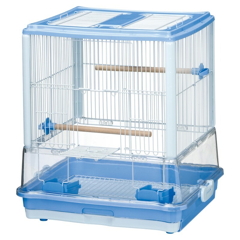 Marukan 防濺糧鳥籠 - 藍色