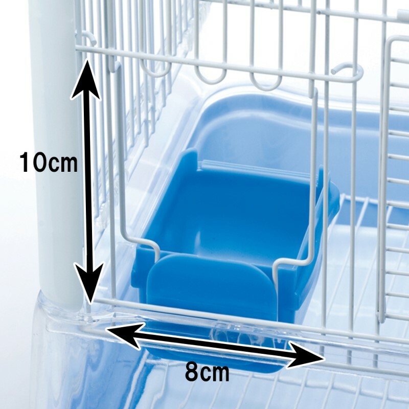 Marukan 防濺糧鳥籠 - 藍色