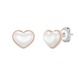 J.estina Mariel Pearl Heart Earrings (S)