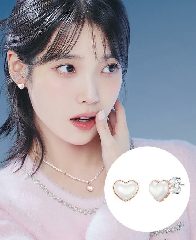 J.estina Mariel Pearl Heart Earrings (S)