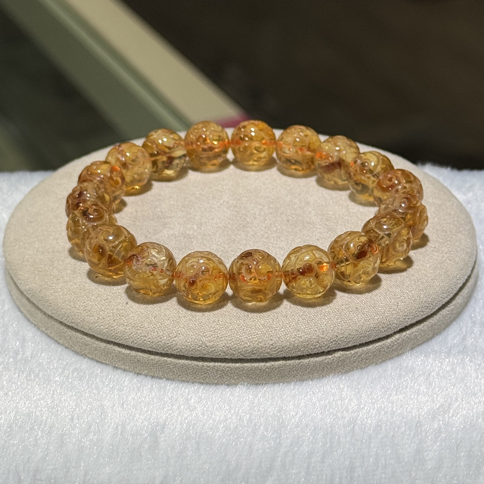 黃水晶迴紋手串 10 mm +/-