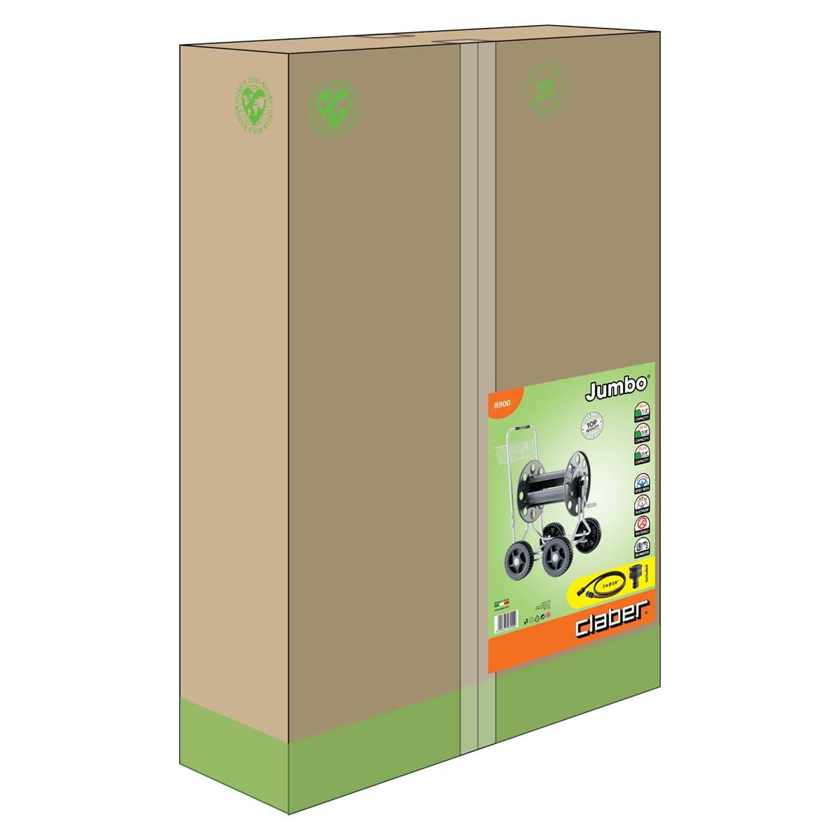 意大利"CLABER" 金屬喉轆車(適用1/2"X165M,5/8"X130M,3/4"X75M)-[8900]