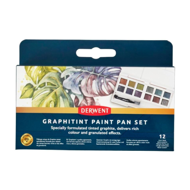 【DERWENT 德爾文】 石墨色塊12色旅行盒 DW2306242