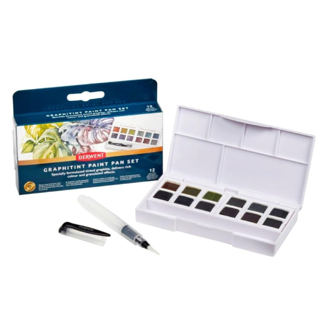【DERWENT 德爾文】 石墨色塊12色旅行盒 DW2306242