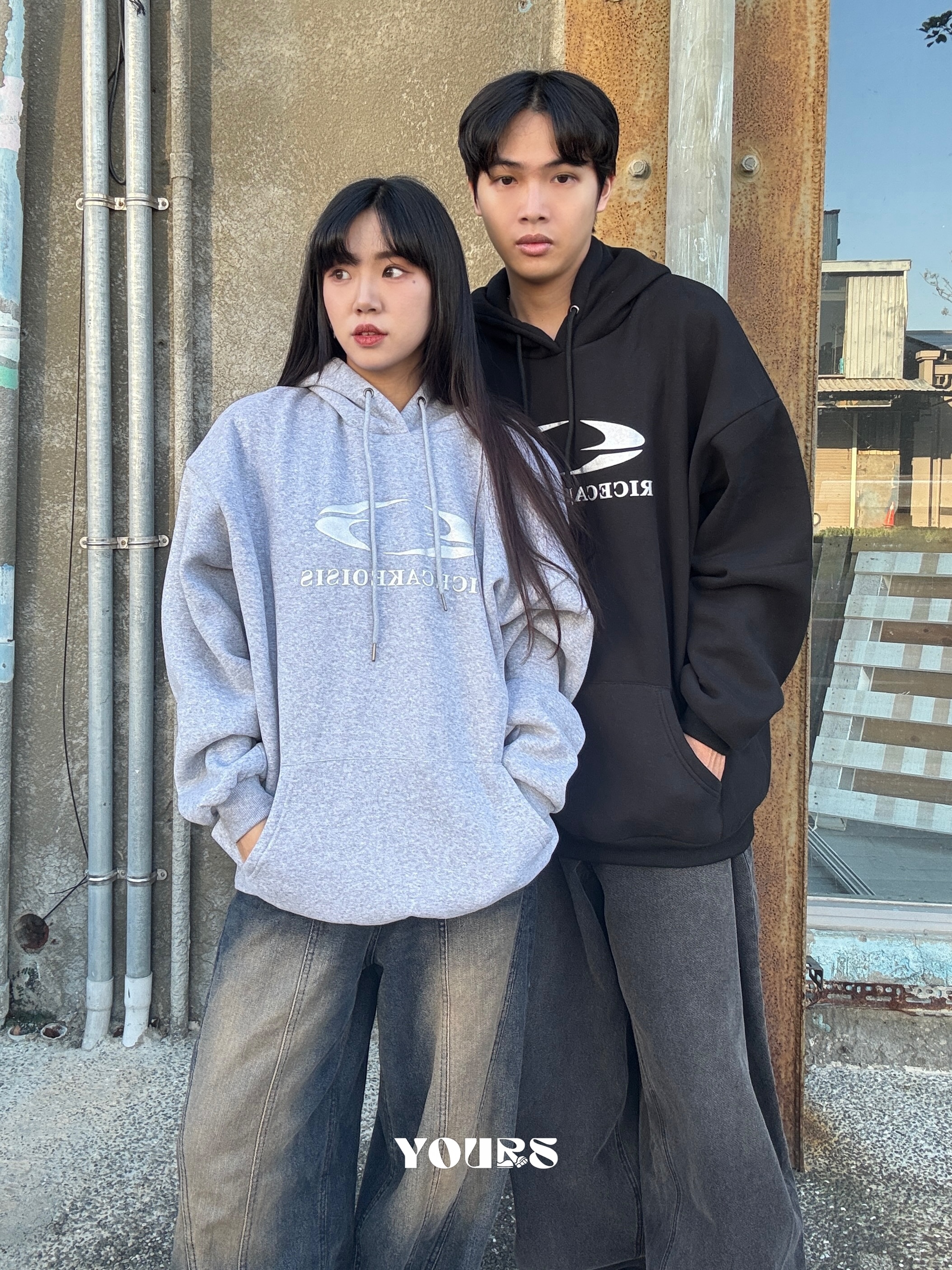 發泡英字銀漆刷色帽Tee (2colors)