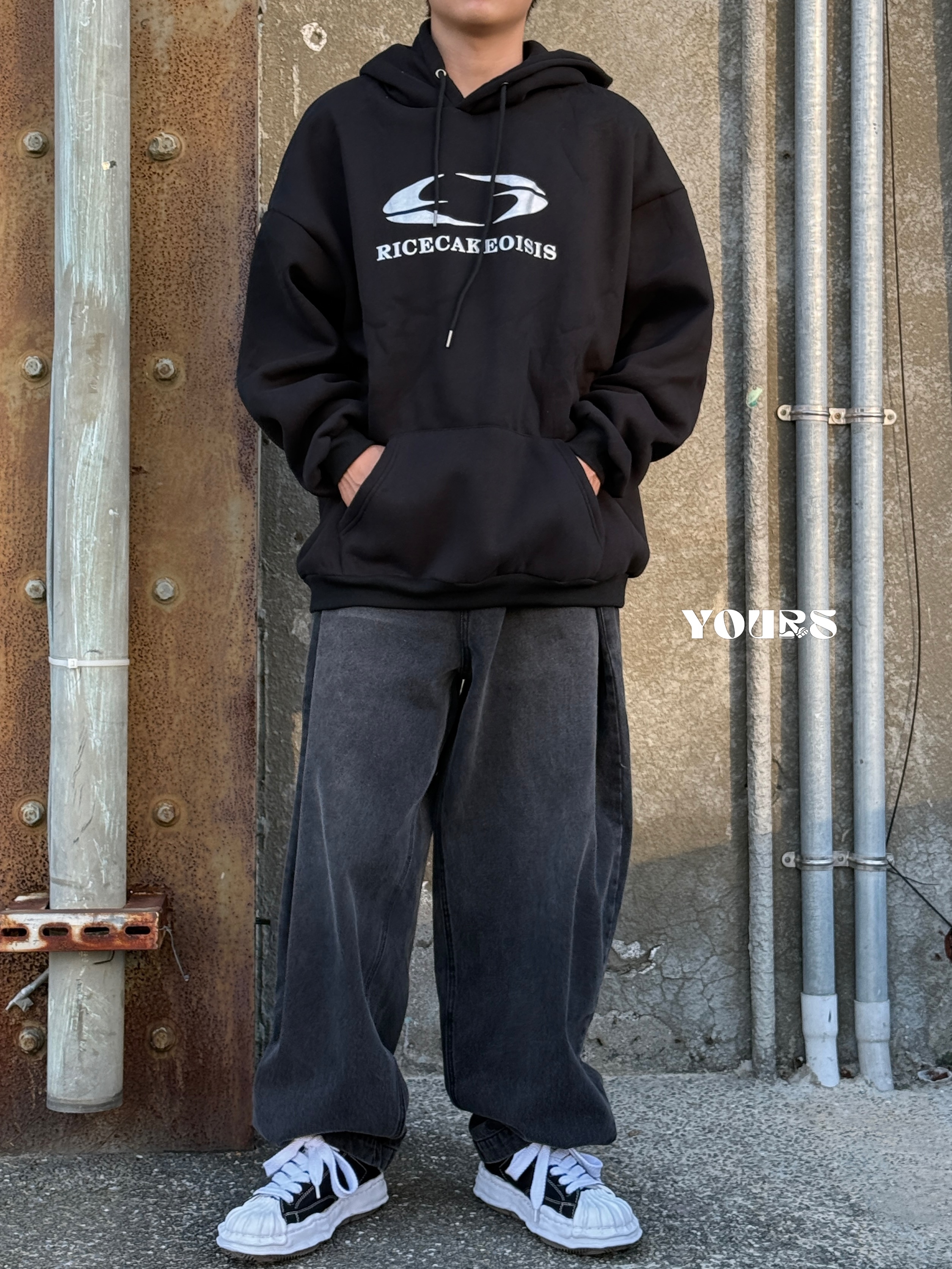 發泡英字銀漆刷色帽Tee (2colors)