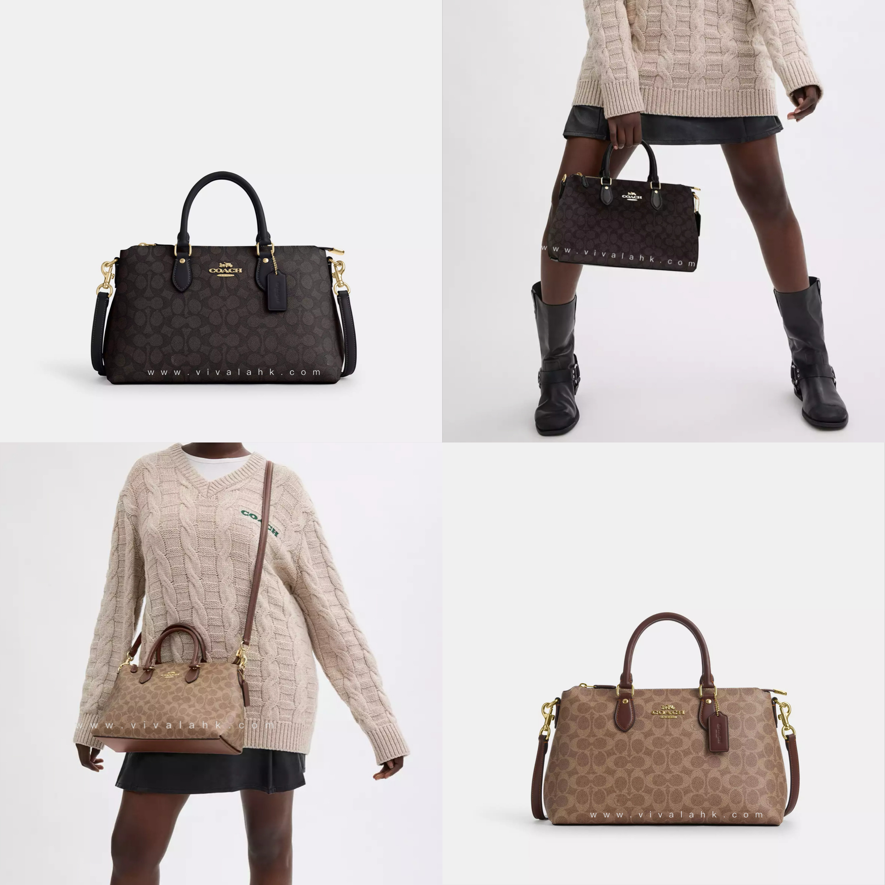 Coach - Georgia Satchel Bag (C字暗花) (CW422)