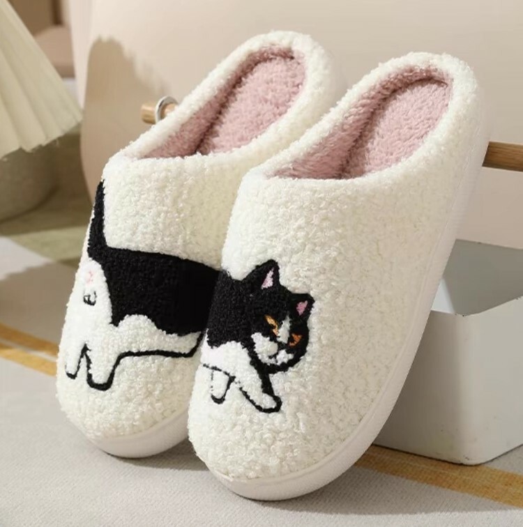 創意喵喵室內毛絨拖鞋