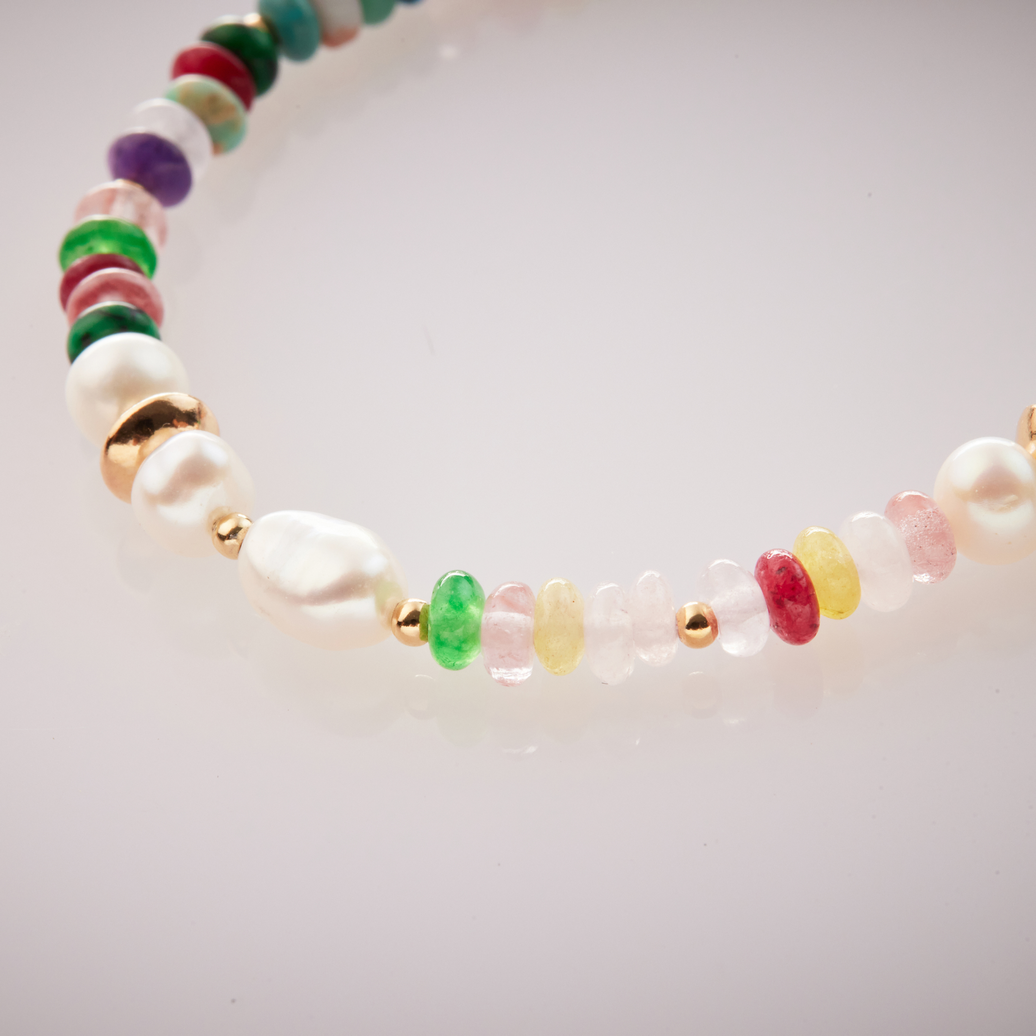 B357  | 純銀串珠珍珠手鍊