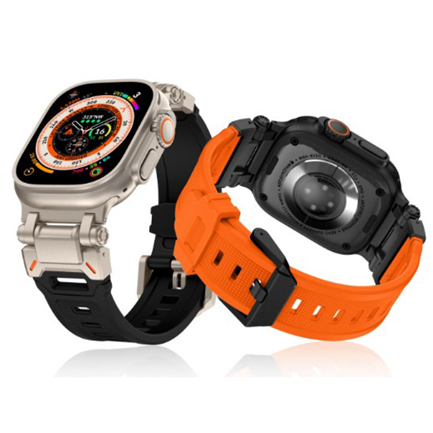 XPRO - Stainless Steel Silicone - Apple Watch Strap 不鏽鋼扣矽膠運動智能手錶帶