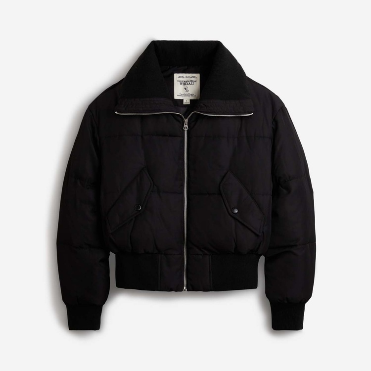 [K] WHO.A.U WOMEN'S VARIANT MA1 JUMPER,BLACK, WHJJD4T37F-19-BLACK (KWAU1634)