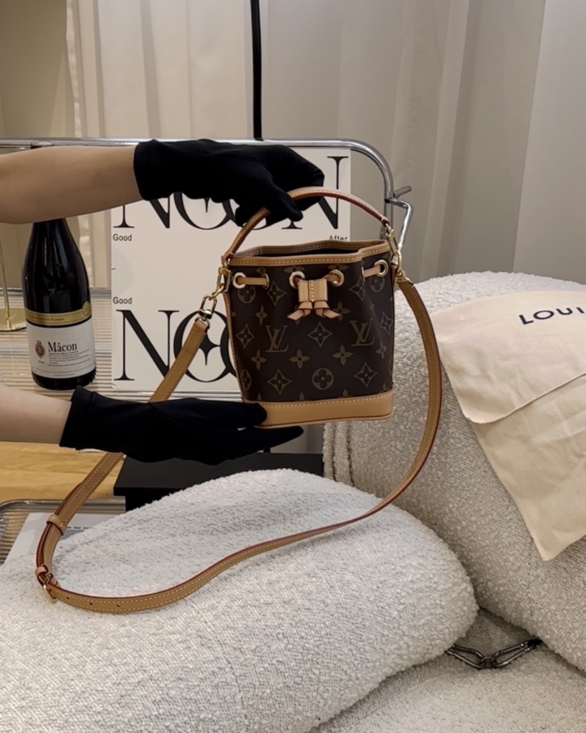 LV｜NANO NOE 水桶包 棕色老花