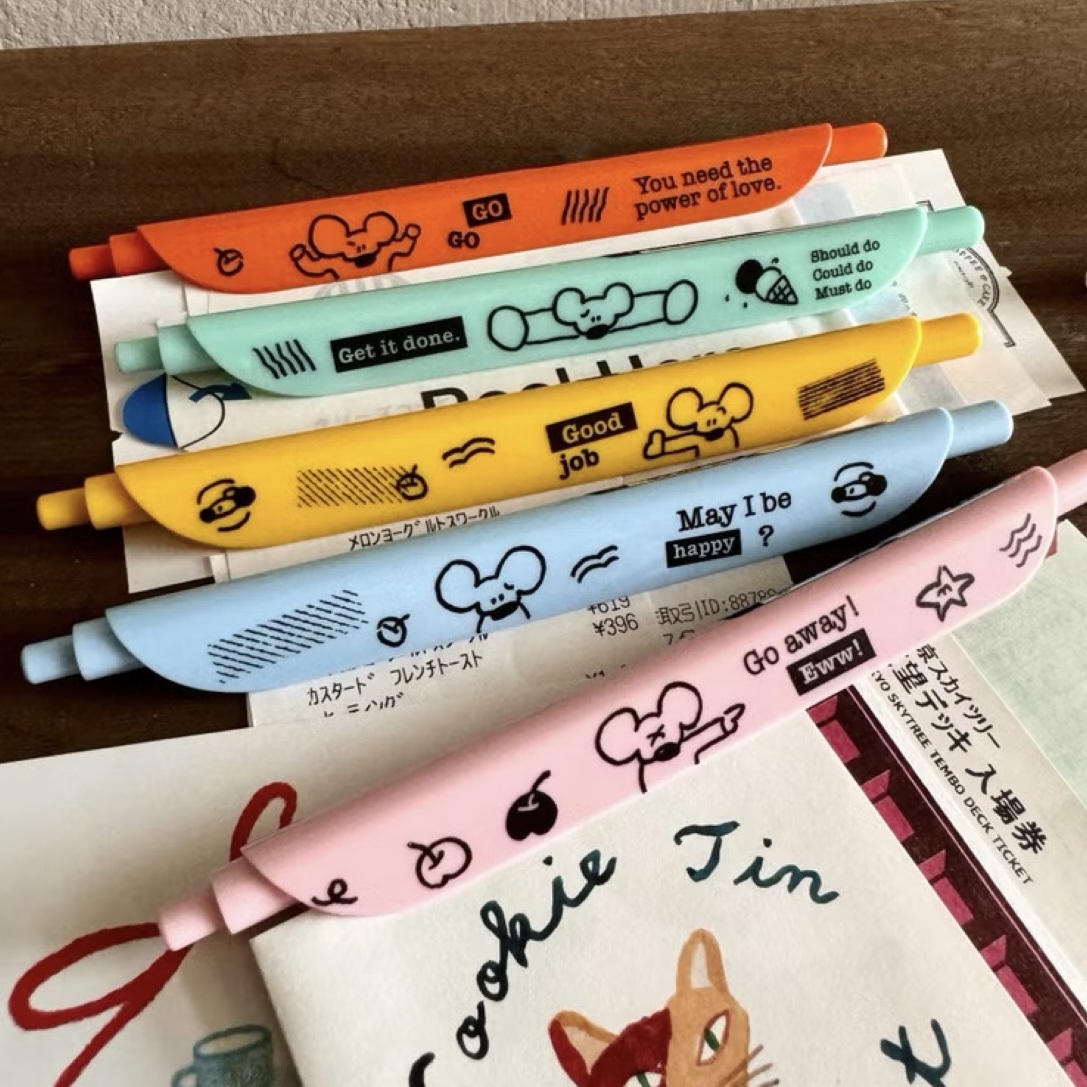 小老鼠中性筆夾 Clipen 0.7黑筆｜ 1991w2992