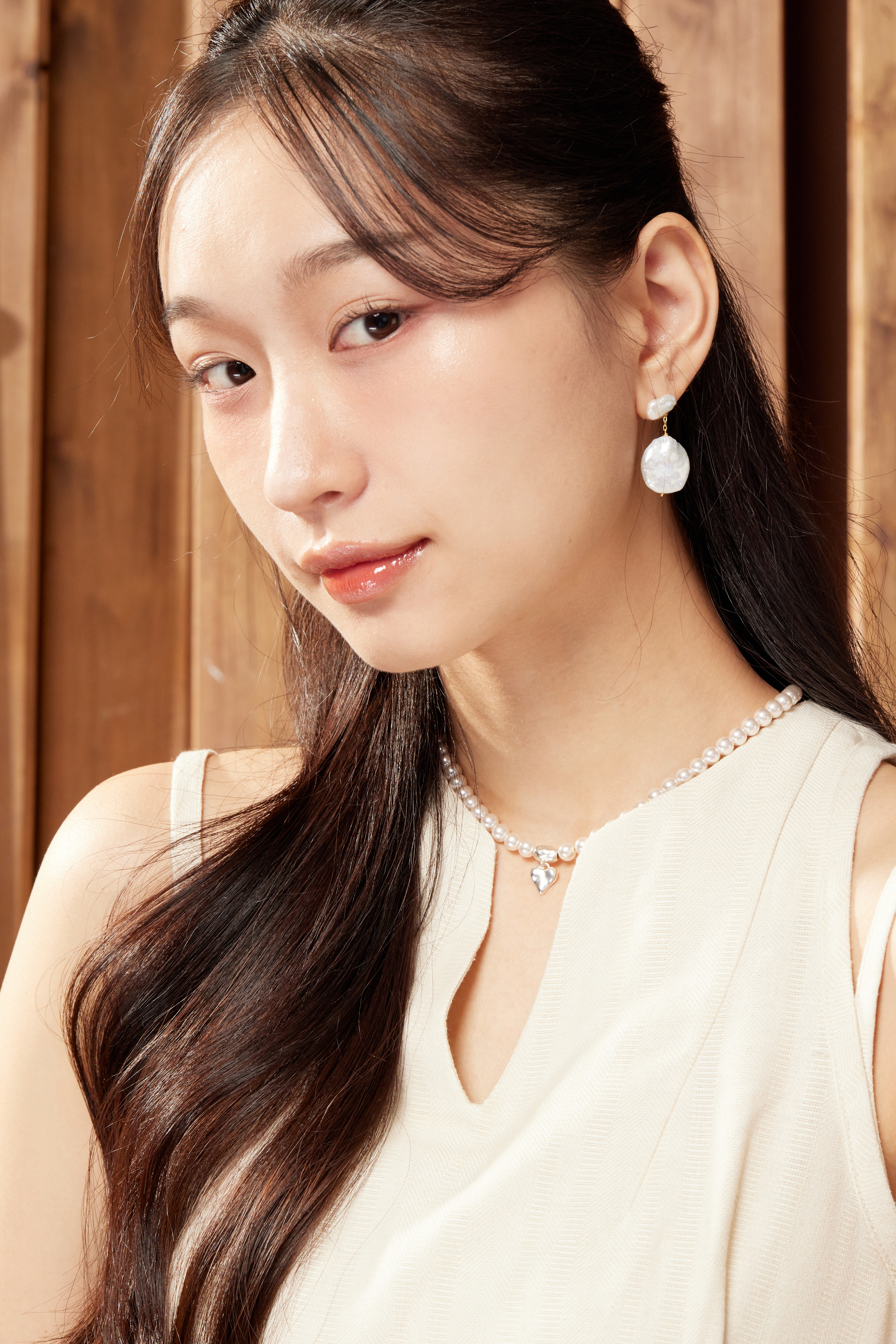 E1728  | 純銀淡水珍珠耳環