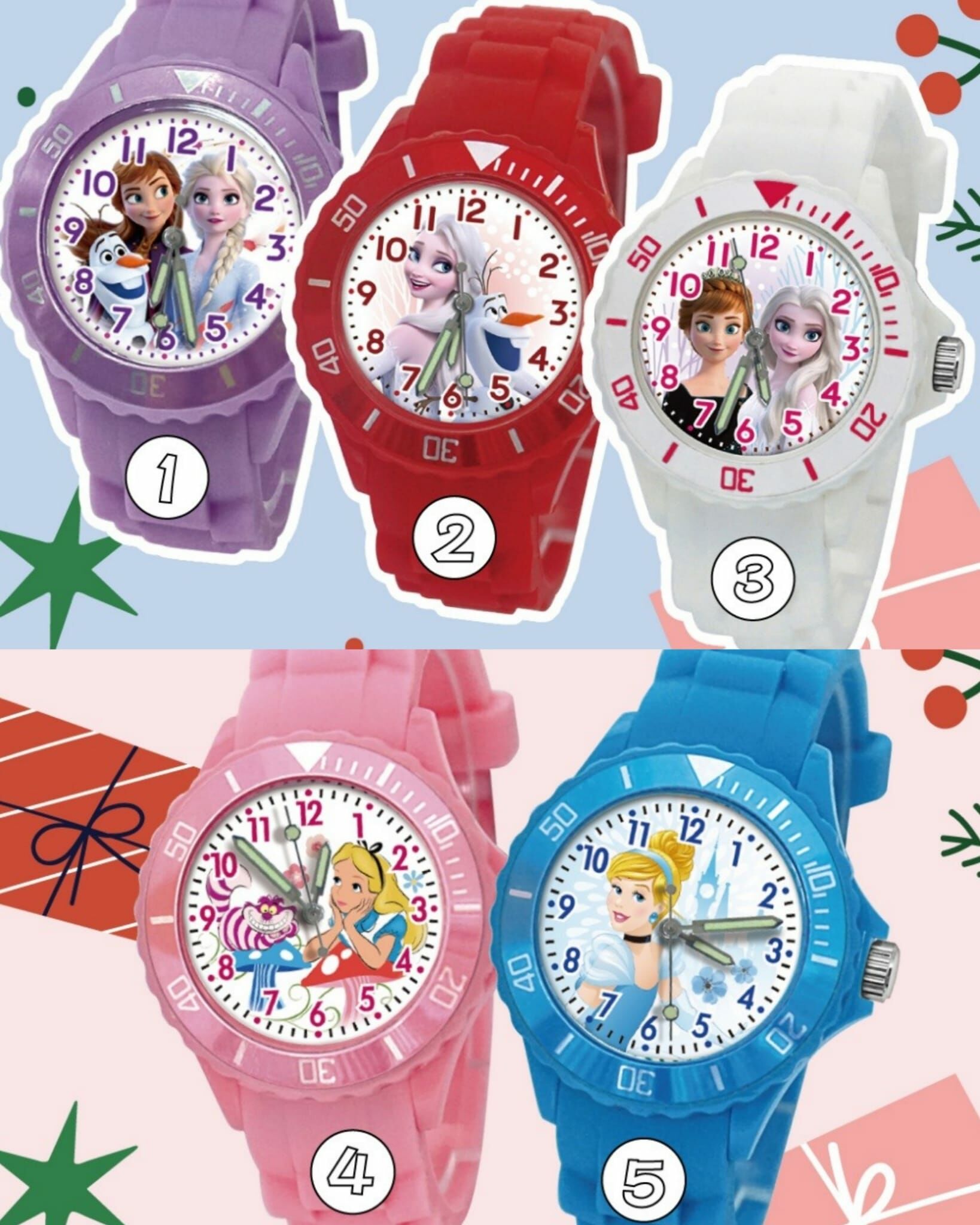正版授權公主系列 運動彩帶兒童錶(共5款)