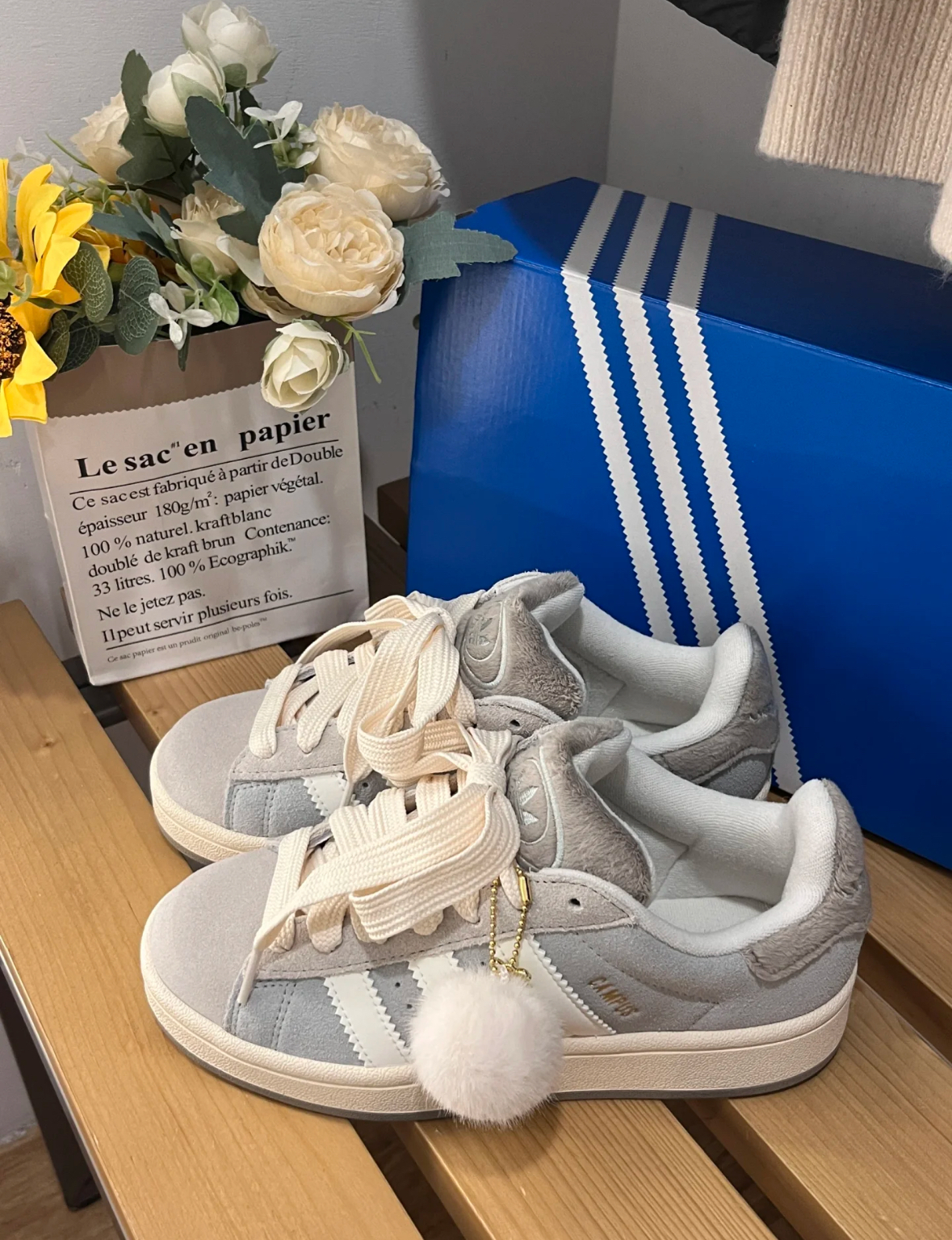 Adidas Originals Campus 00S 天鵝灰 淺灰色 灰白色 麂皮 毛球 復古 麵包鞋 JR8041/預購
