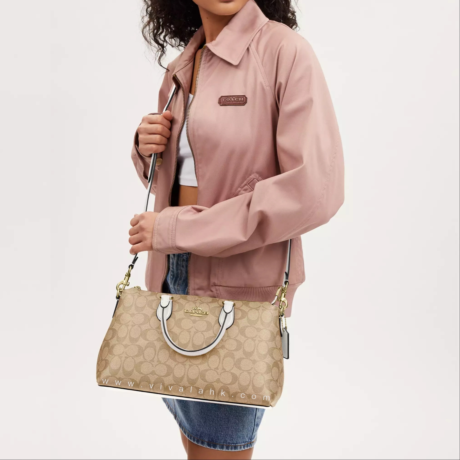 Coach - Georgia Satchel Bag In Signature Canvas (CR157)