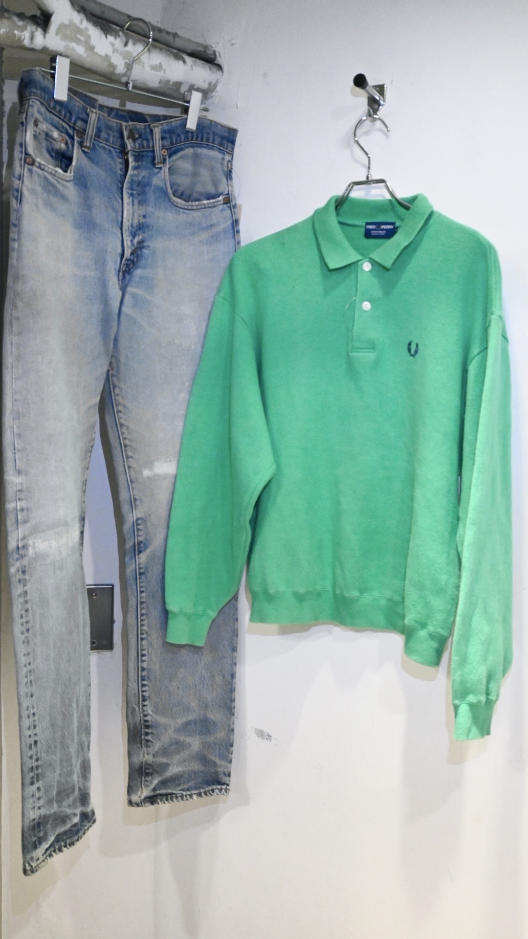 90s FRED PERRY Knit Polo Shirt (Made in Japan)