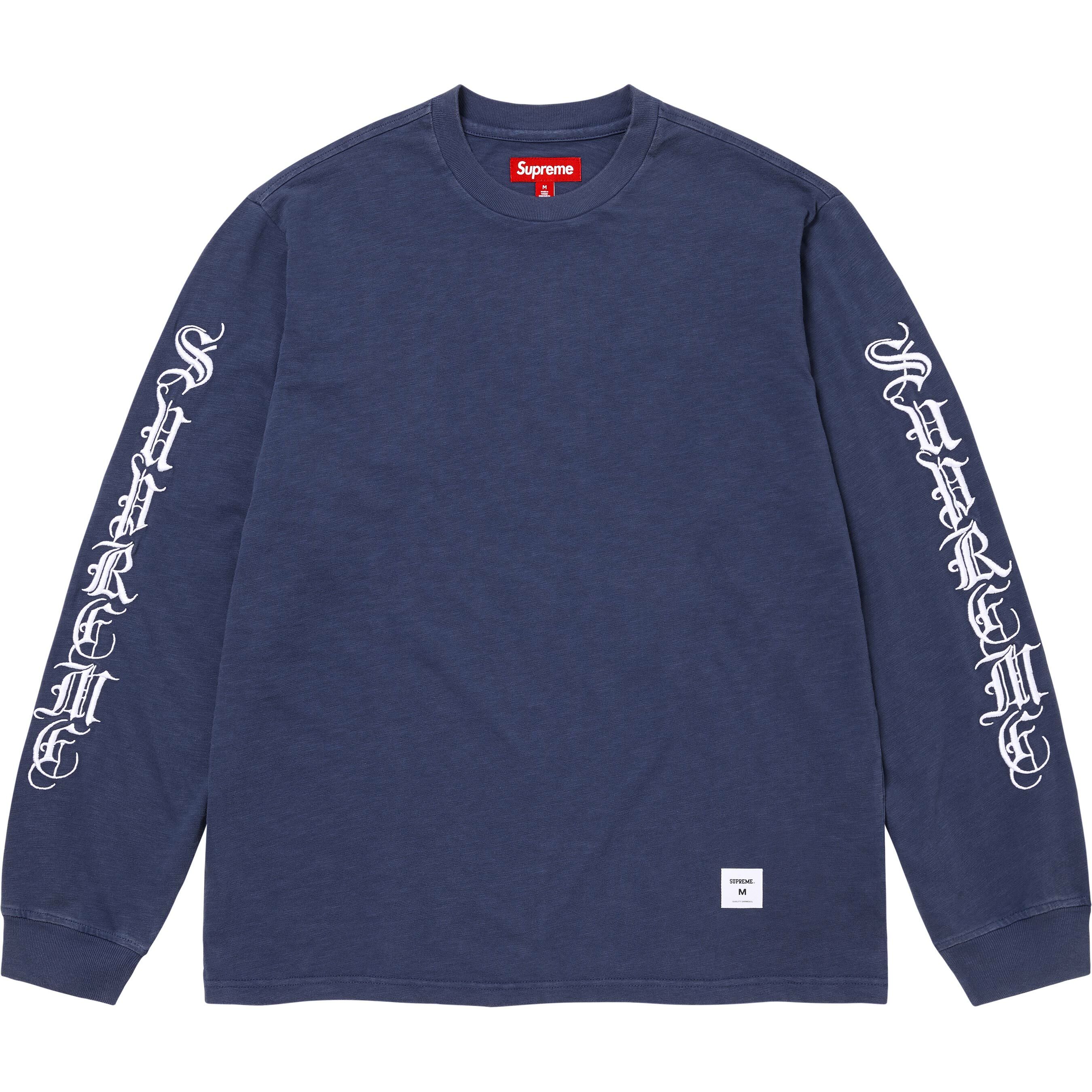 Supreme 24FW OLD ENGLISH L/S TEE 歌德復古長T (3色)
