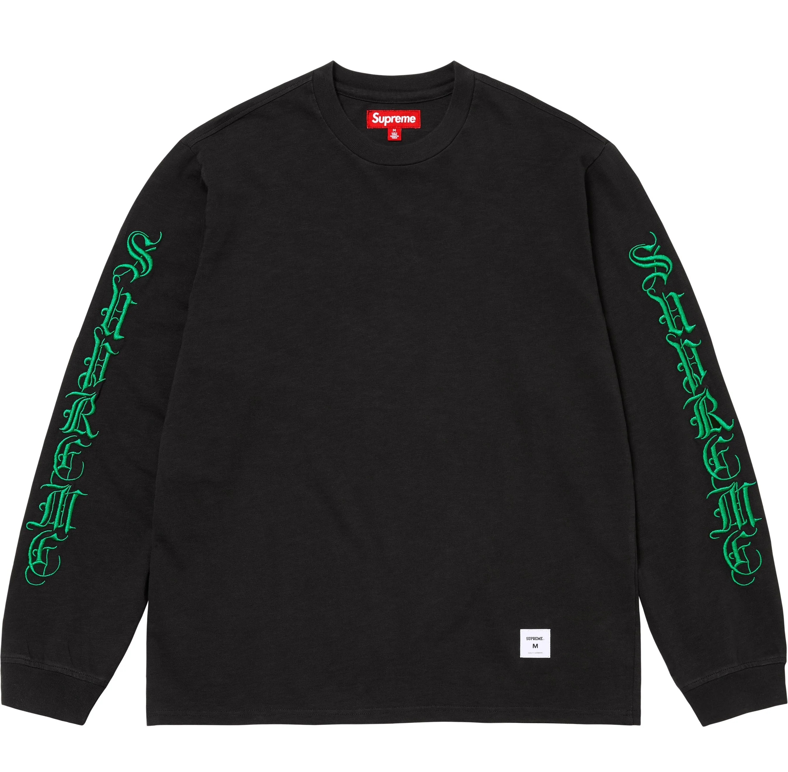 Supreme 24FW OLD ENGLISH L/S TEE 歌德復古長T (3色)