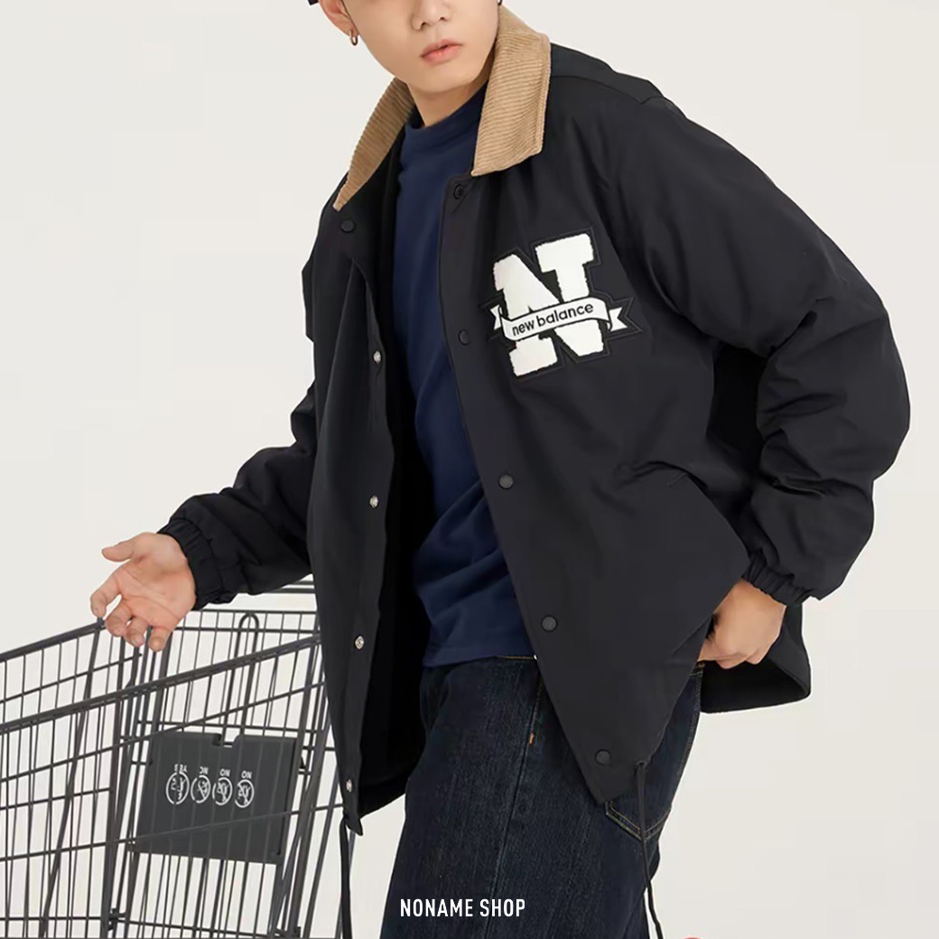 NEW BALANCE NB 刺繡 字母 LOGO 翻領 雙面 教練 外套 三色 (男款)
