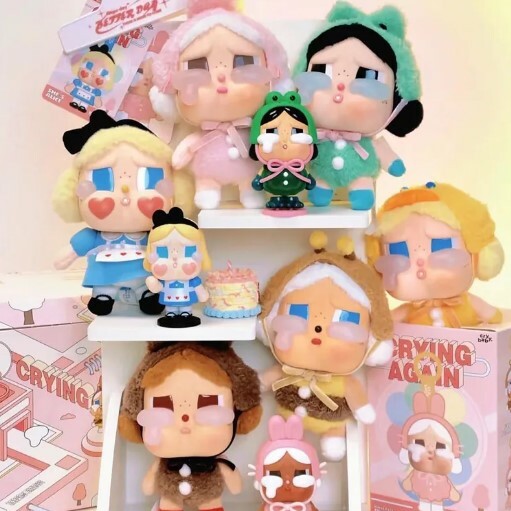 POP MART 泡泡瑪特 CRYBABY 哭娃 眼淚工廠 搪膠臉 毛絨 掛件 盲盒 整盒6個