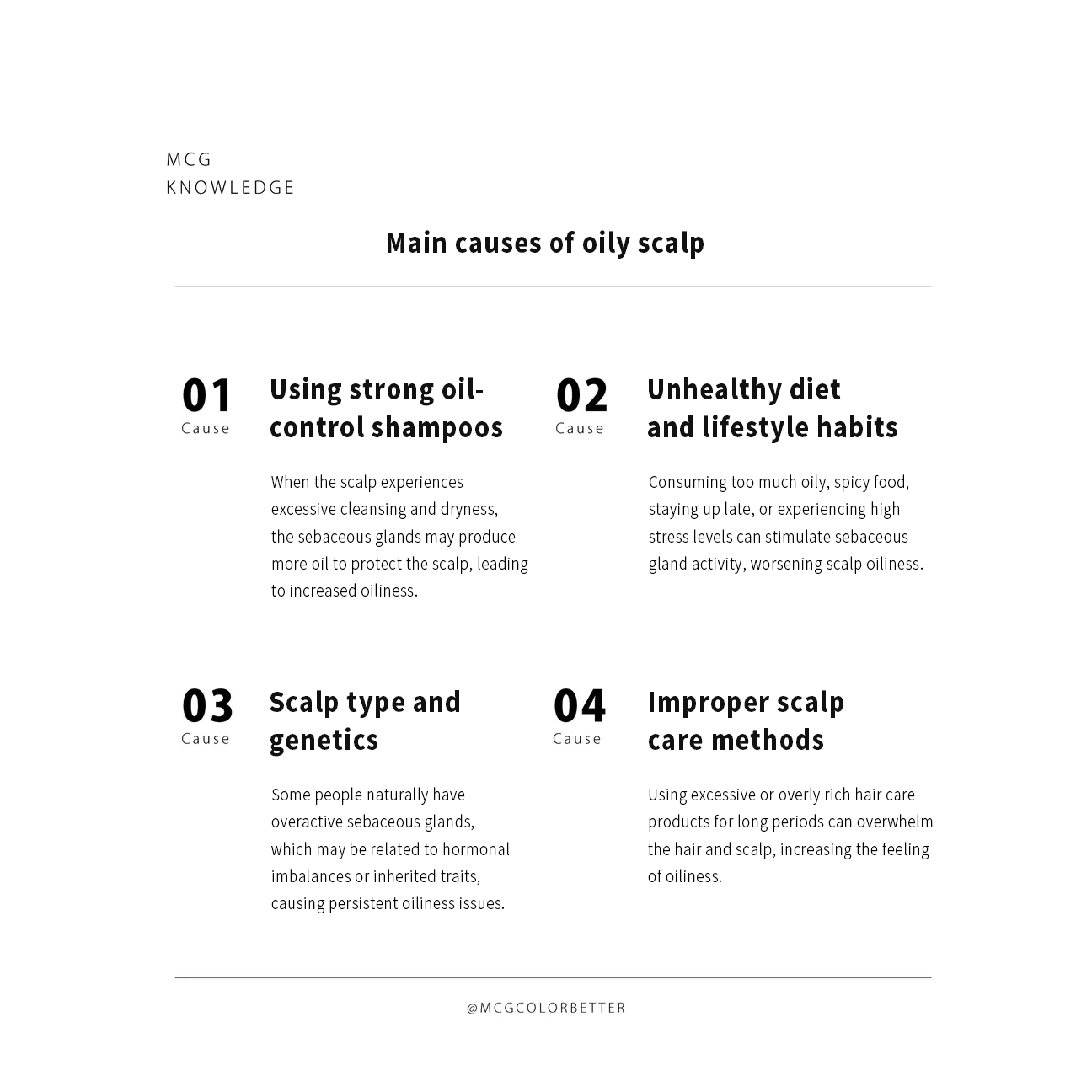 Main reasons for scalp oiliness