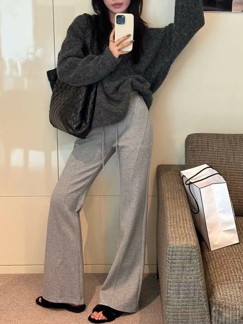 長褲丨喇叭休閒綿褲
