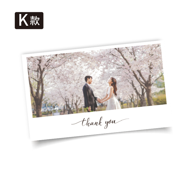單面雙面婚紗照片謝卡,婚紗謝卡,直式橫式婚紗照謝卡,拍立得謝卡
