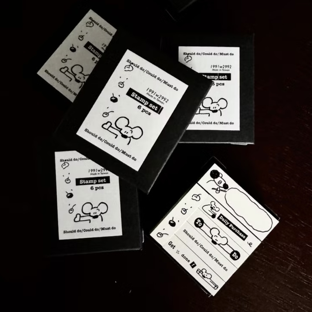 小老鼠 To do list 6入印章組｜ 1991w2992