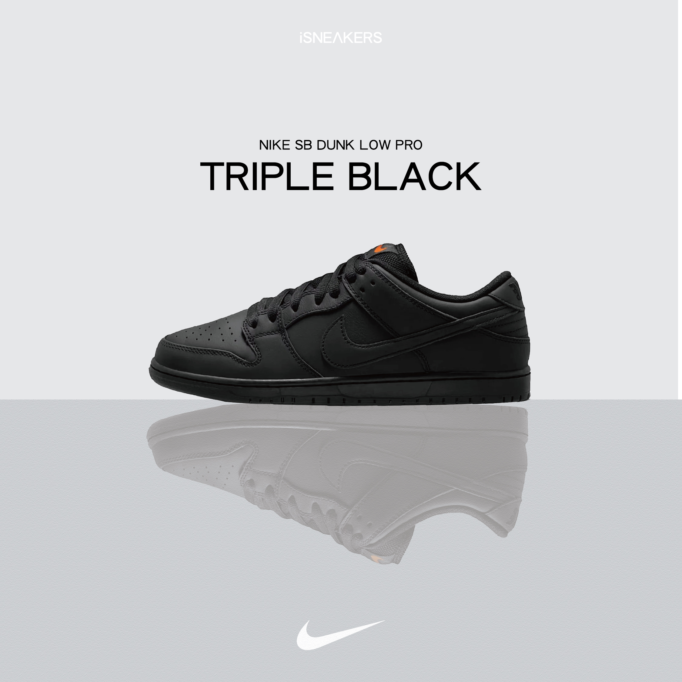 iSNEAKERS｜Nike SB Dunk Low Pro "Triple Black" 純黑 FJ1674-001