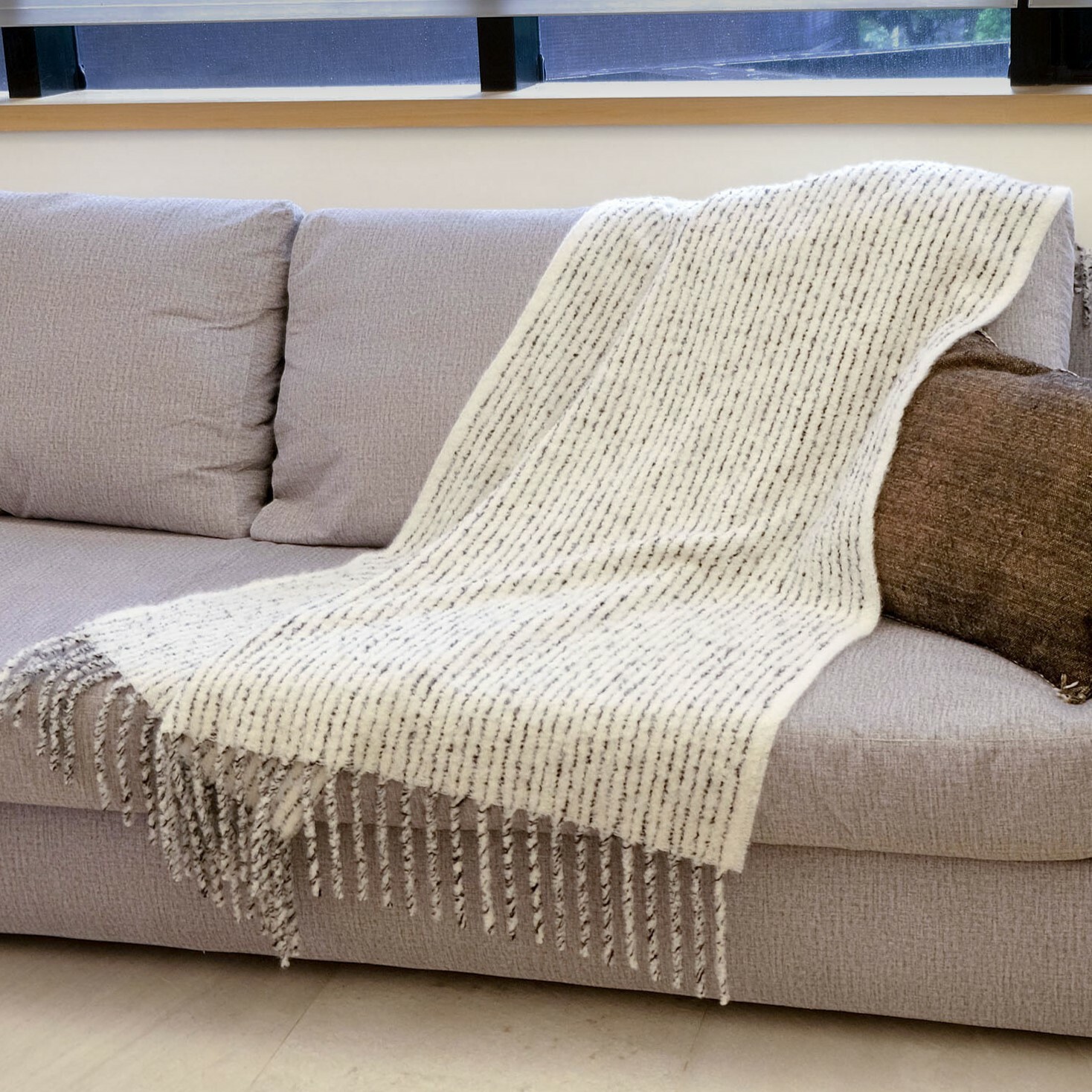 安地斯羊駝蓋毯｜簇織厚款 - 條紋｜秘魯