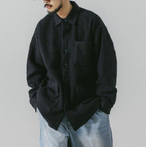 淨色毛絨長袖恤衫 alife-018JK