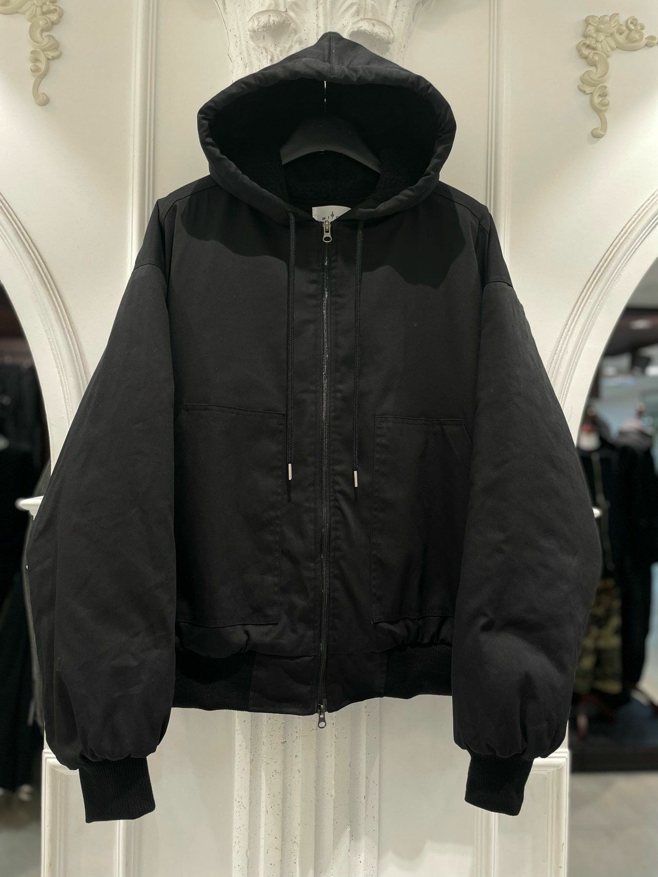 淨色連帽拉鍊外套(抓毛底) alife-019JK