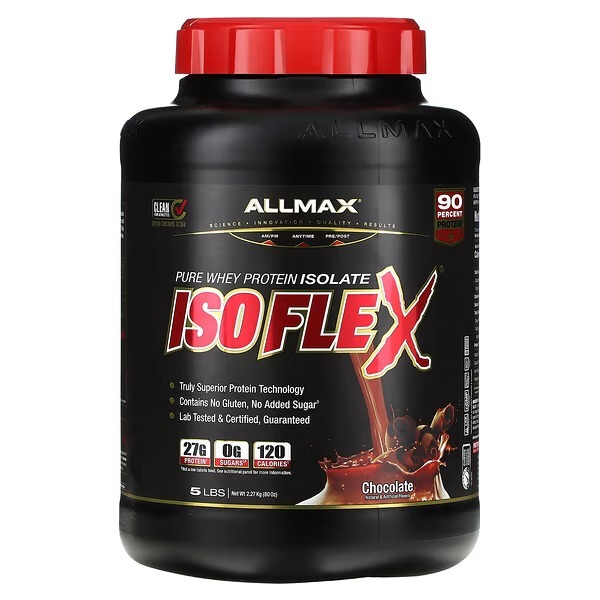 Allmax ISOFLEX: 100% PURE WHEY PROTEIN ISOLATE POWDER 5磅