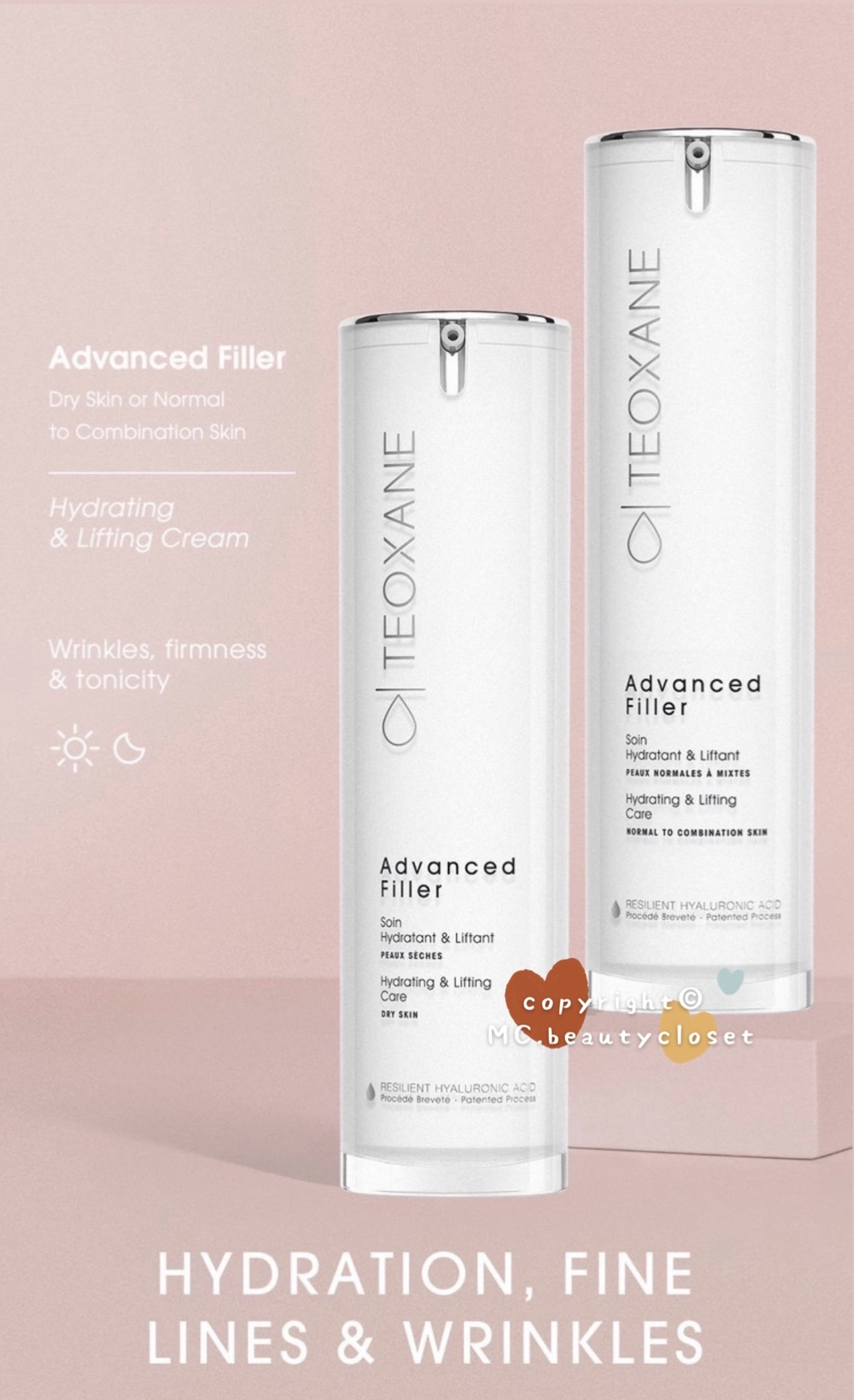 Teoxane Advanced Filler 50ml - "Dry Skin" or "Normal to Combination skin"  強效抗皺細胞重組面霜 可選 "乾性膚質" 或 "正常至混合性膚質"