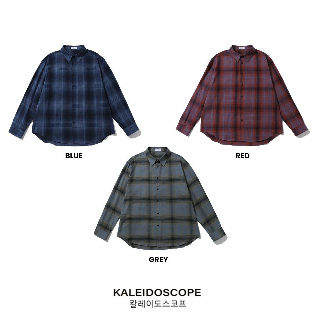 格紋長袖恤衫 kds-002S