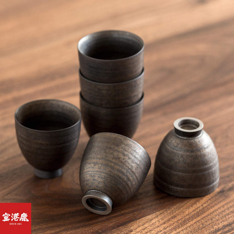 鹿港窯禮品館│鐵鏽釉蓋碗禮盒|時光淬鍊,溫潤如初