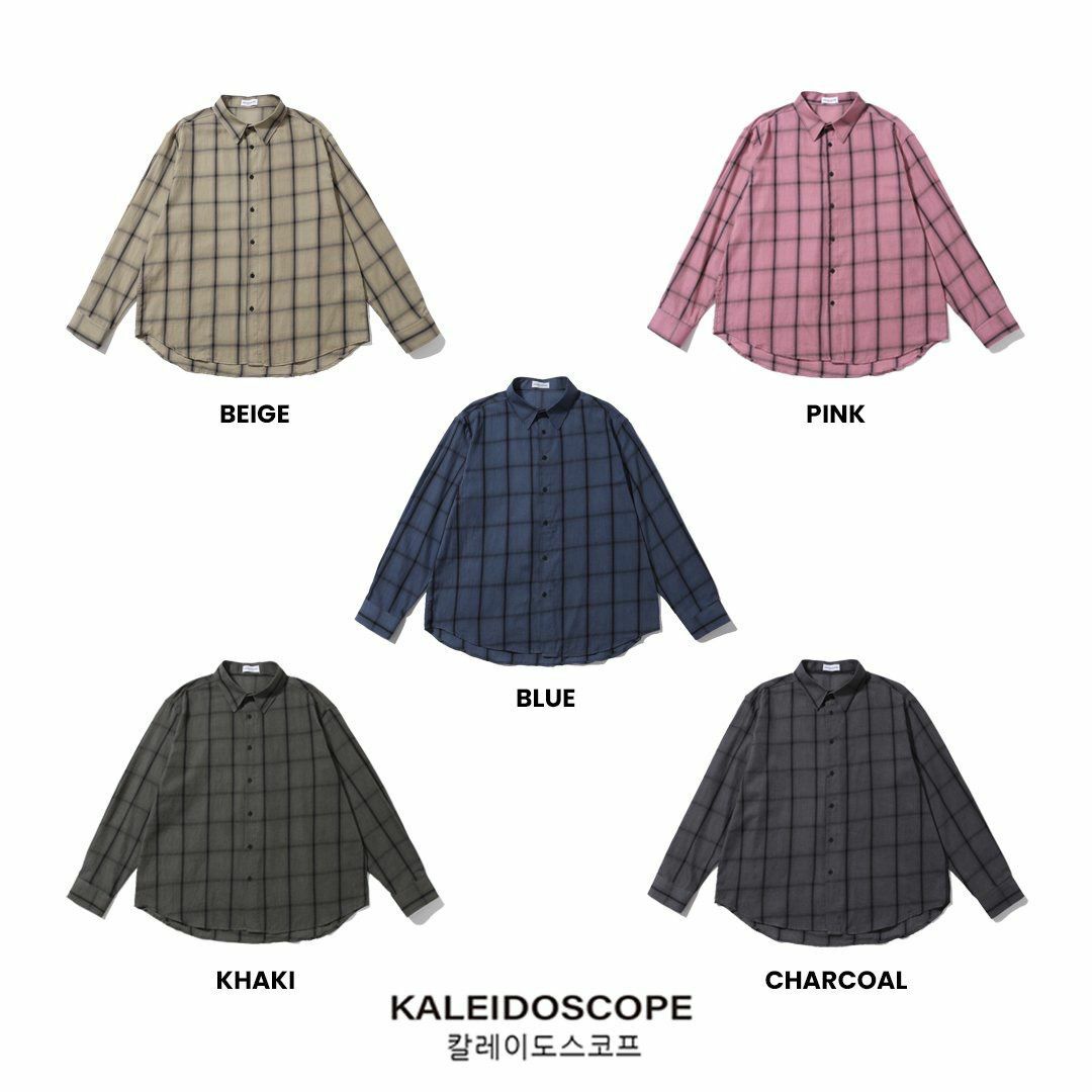 格仔長袖恤衫 kds-003S